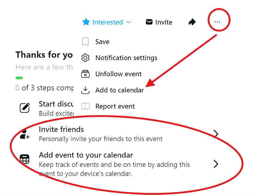 facebook event share