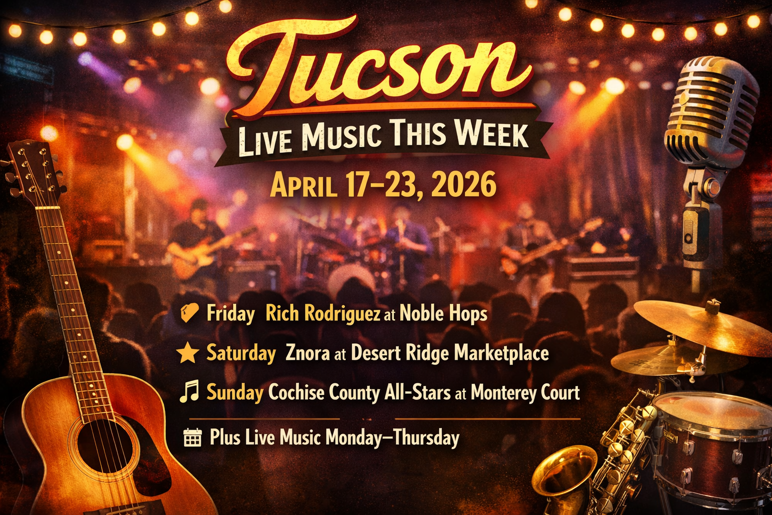 tucson live music week of april 17 2026
