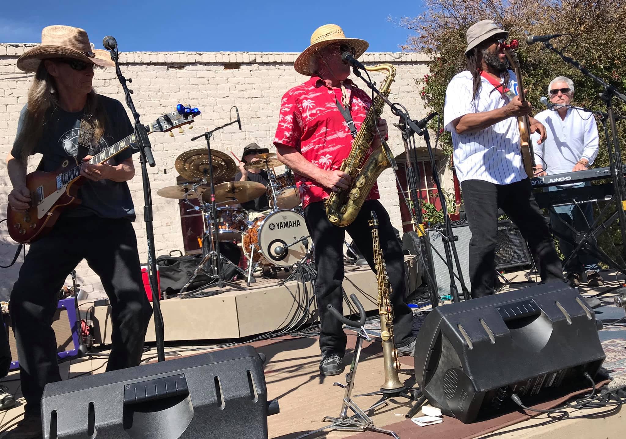 Tucson Musician Spotlight: Amochip Dabney 13 The AmoSphere! band on stage at the Hut, 4th Avenue Street Fair