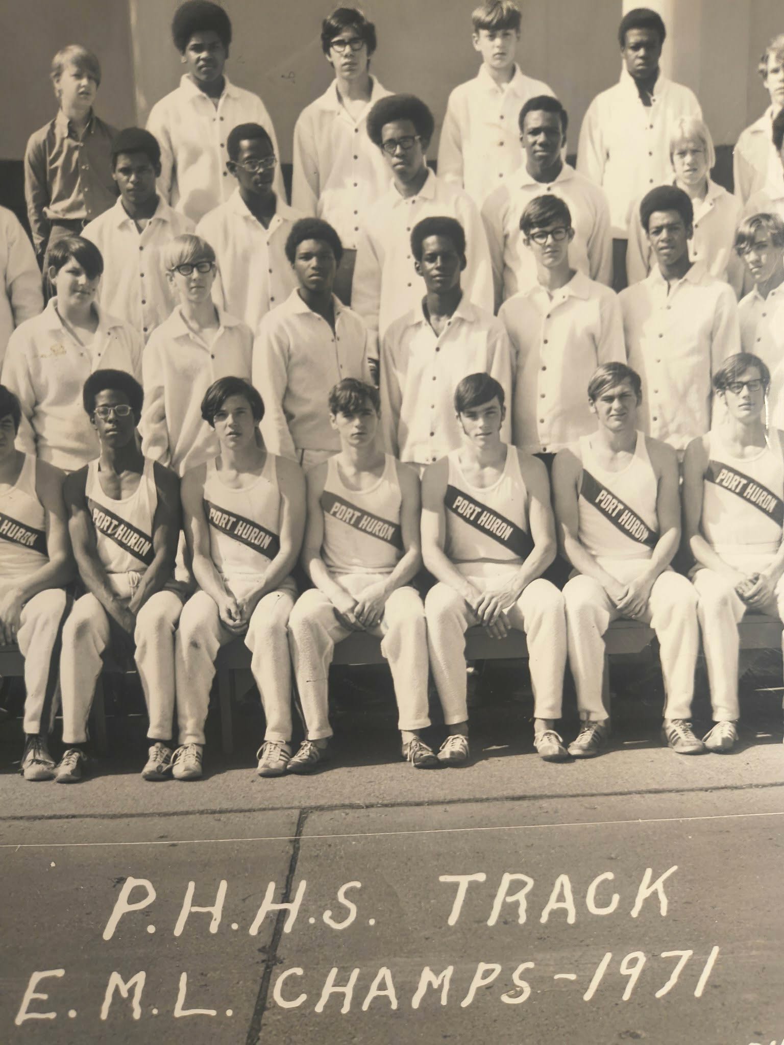 Tucson Musician Spotlight: Amochip Dabney 4 Amochip Dabney with the 1971 Port Huron High School Track Team, EML Champs
